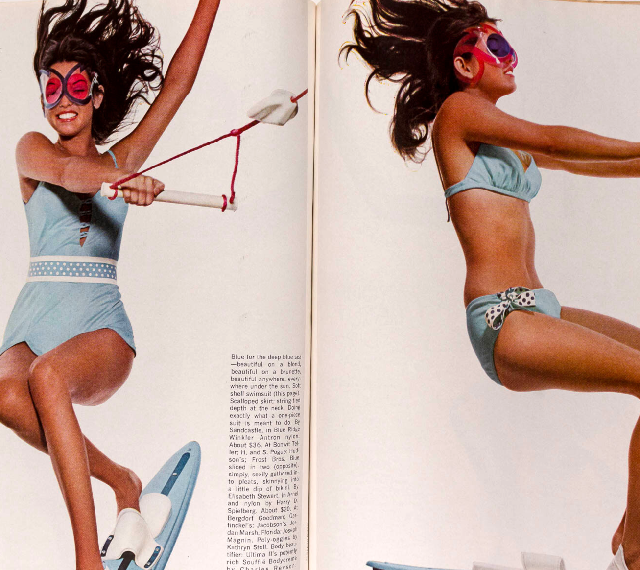 BARBARA CARRERA polka dots HIRO Tolstoy HARPER'S BAZAAR January 1971 Oscar Renta
