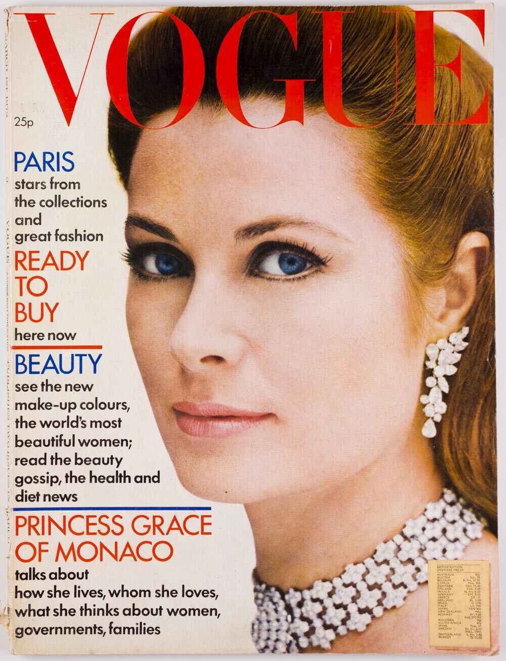 Princess Grace of Monaco GUY BOURDIN Jane Birkin CHARLOTTE RAMPLING Paris  VOGUE