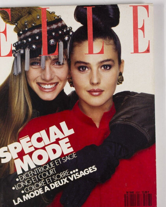 Roberta Chirko MONICA BELLUCCI Special Mode PARIS French Elle magazine 1980s vtg