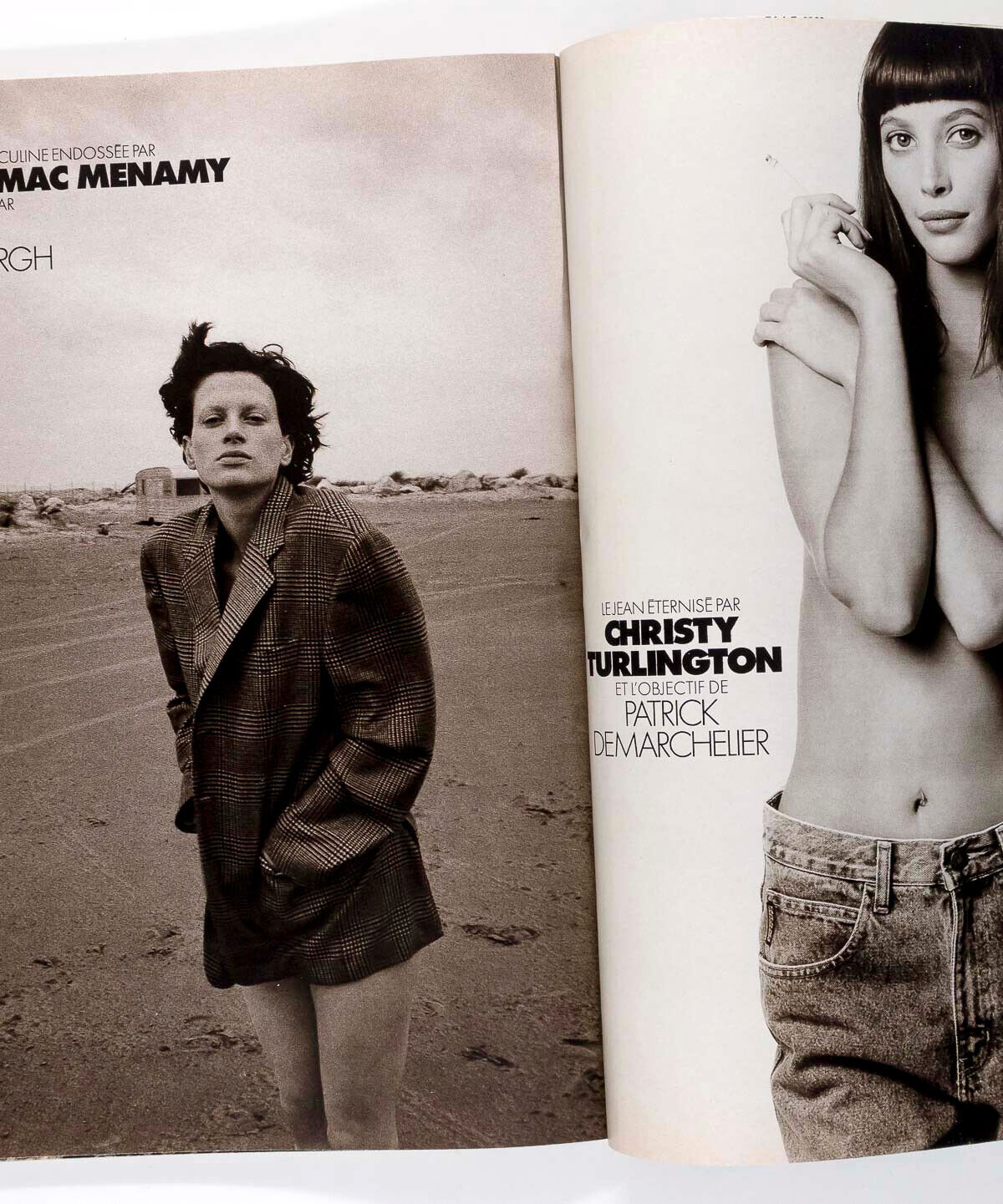 STEPHANIE SEYMOUR Naomi Campbell CHRISTY TURLINGTON Elle magazine NOVEMBER 1993