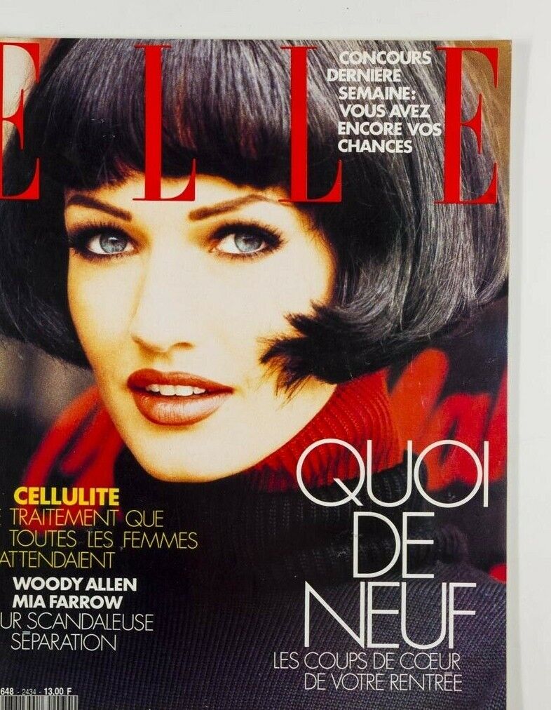 Karen Mulder EVA HERZIGOVA Heather Stewart-Whyte MIA FARROW French Elle magazine