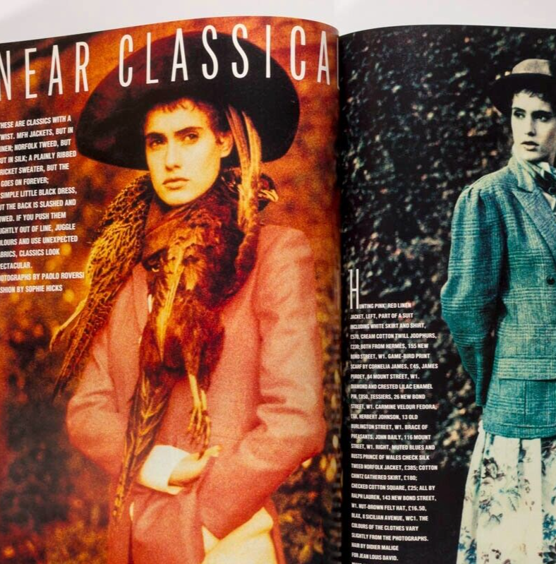 DIANE LANE Tim Roth JOHN HURT Paolo Roversi VREELAND Lagerfeld ~ Tatler magazine
