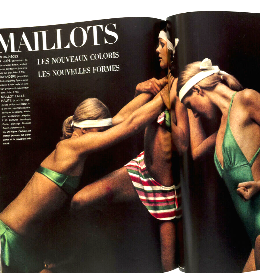 CHARLOTTE RAMPLING Guy Bourdin HELMUT NEWTON Balenciaga PARIS VOGUE May 1972 vtg