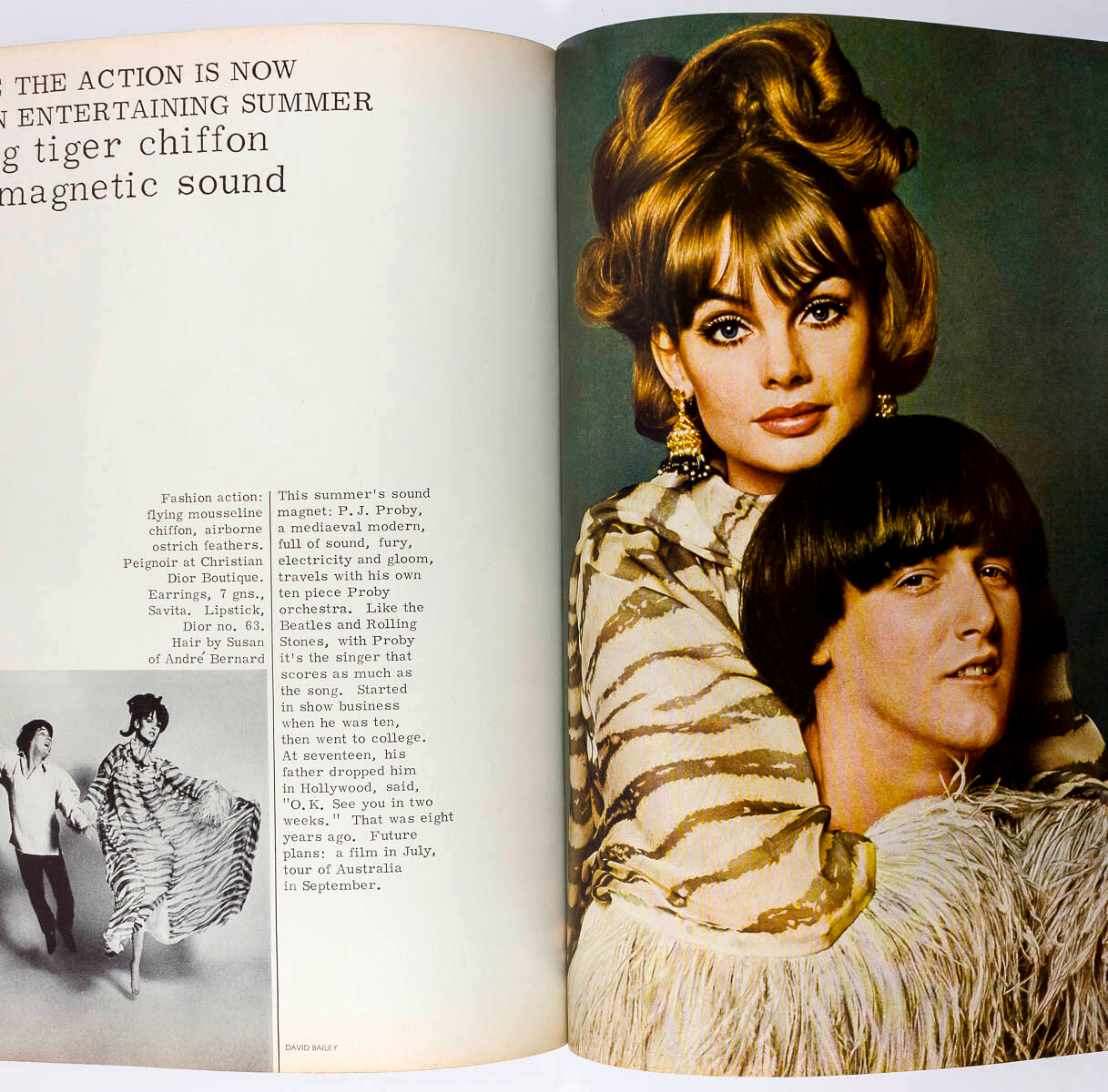 JEAN SHRIMPTON Pattie Boyd PJ PROBY Cecil Beaton DUDLEY MOORE Vogue June 1965