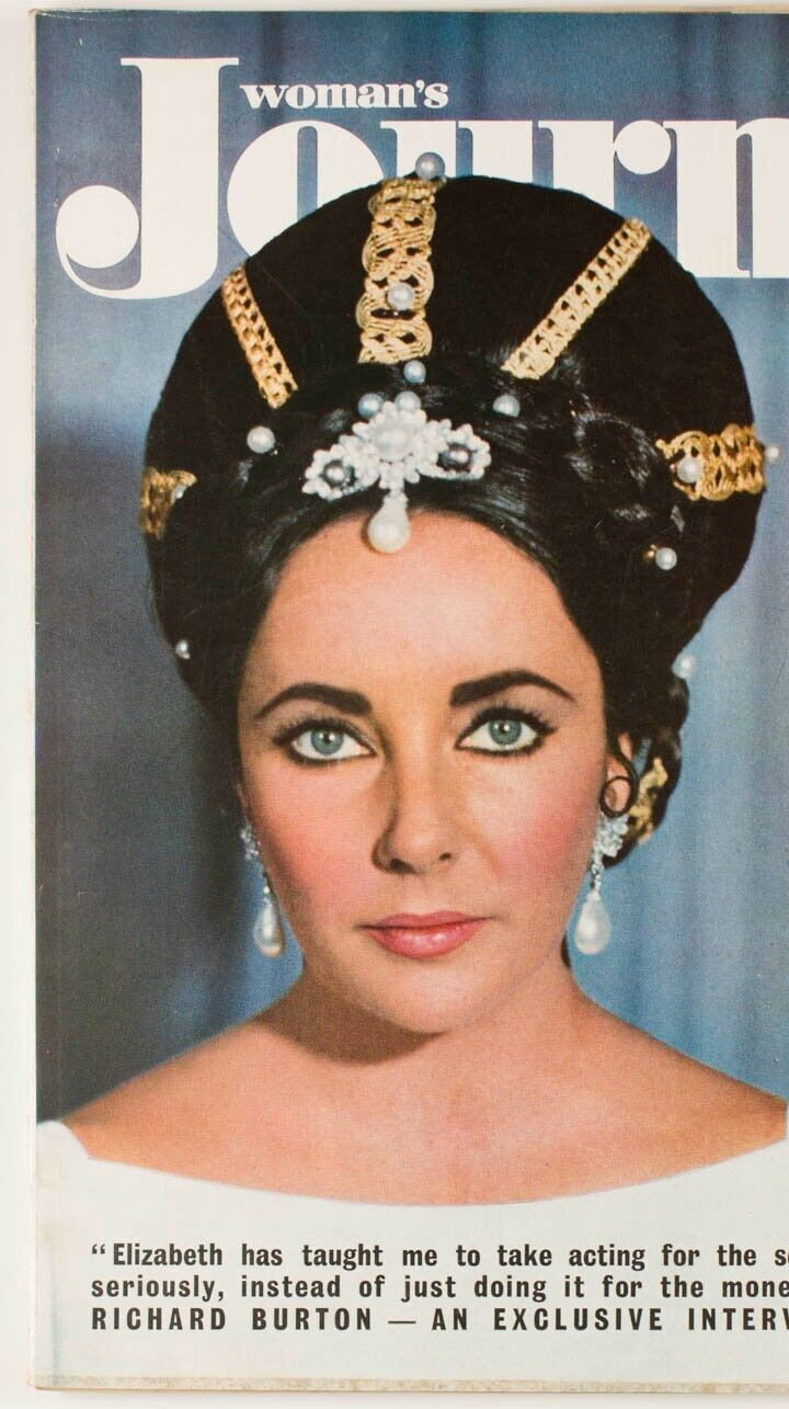 Elizabeth Taylor RICHARD BURTON Jill Kennington PAULENE Woman's Journal magazine