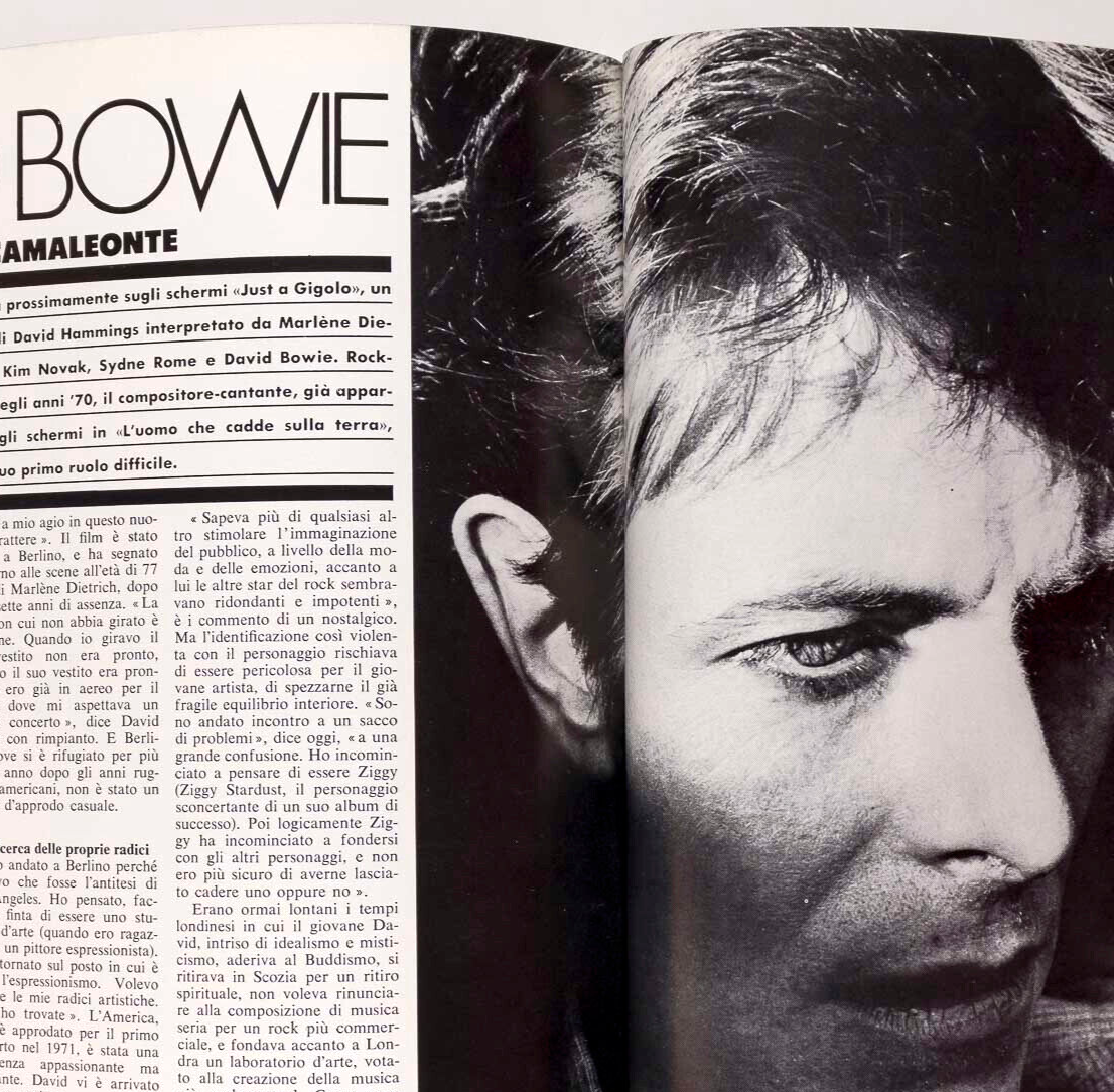 David Bowie BRUCE WEBER Oliviero Toscani NIGHT MAGAZINE Punk CLUBS L’uomo Vogue