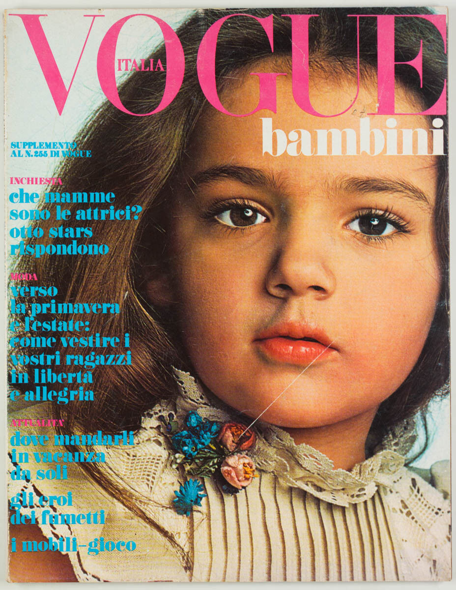 JANE BIRKIN Karen Barry CHARLOTTE RAMPLING Oliviero Toscani ~ Vogue Bambini 1973