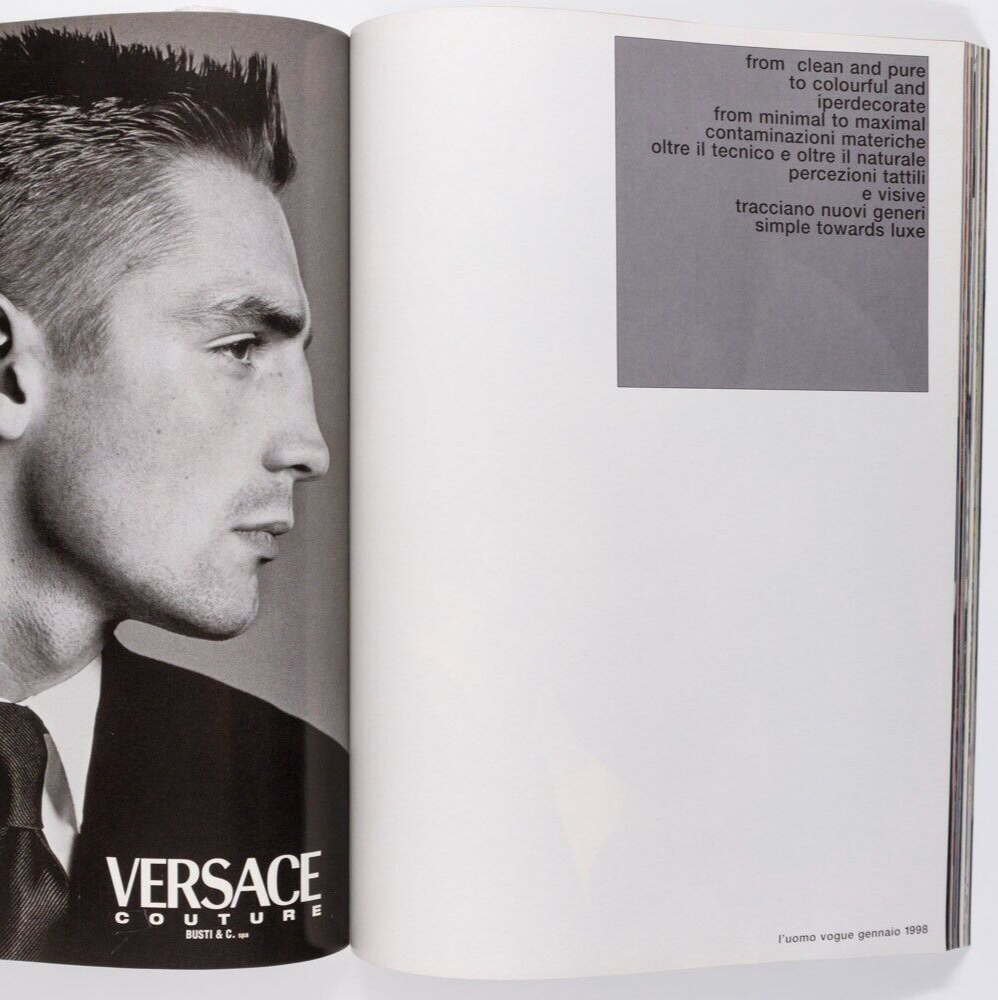 Paolo Roversi STEVEN KLEIN Ellen Von Unwerth L'UOMO VOGUE magazine 1998 Jan 287