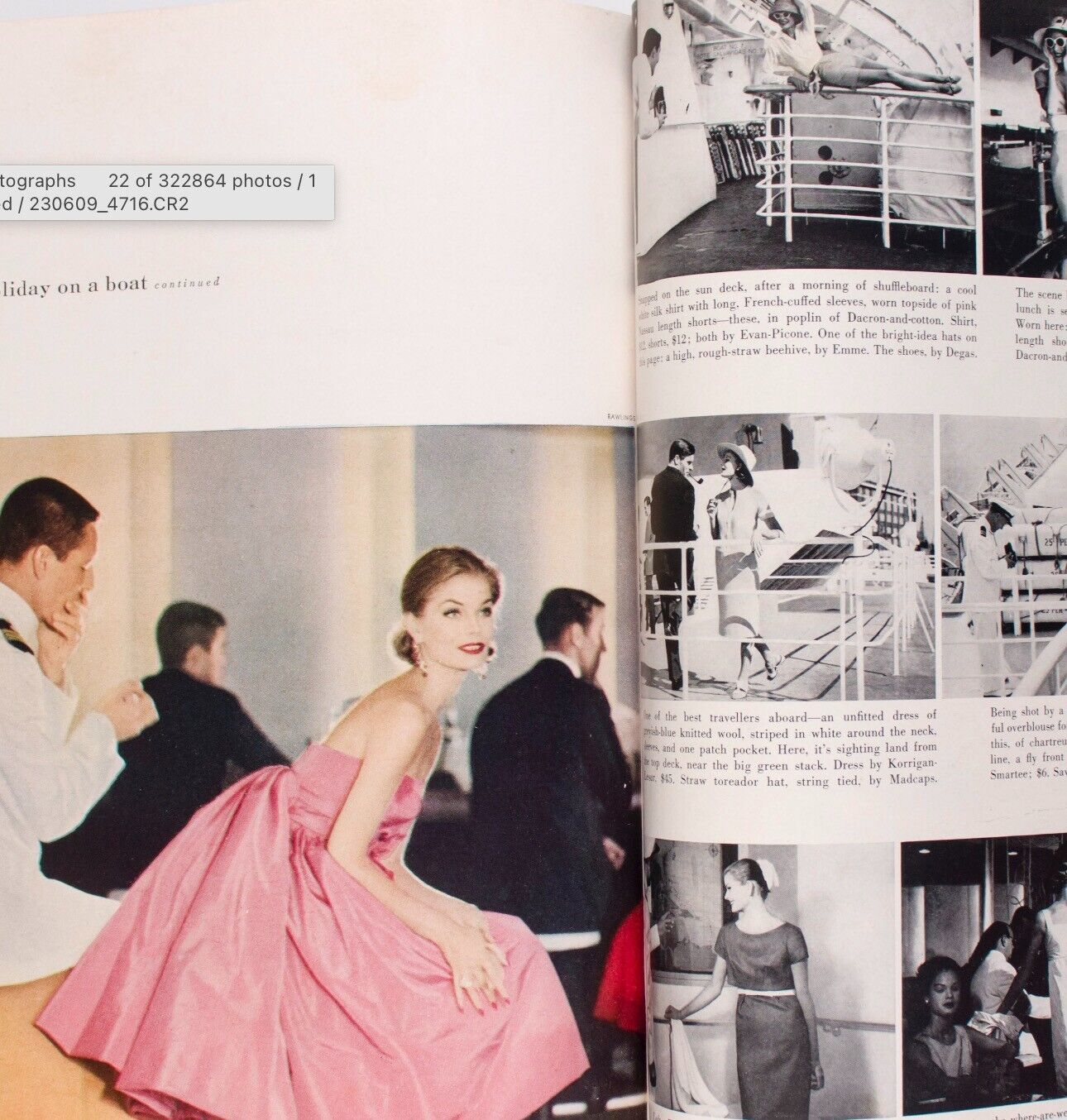 SUZY PARKER Suzie Wong WILLIAM SHATNER Anne St Marie DIOR couture PENN vtg VOGUE