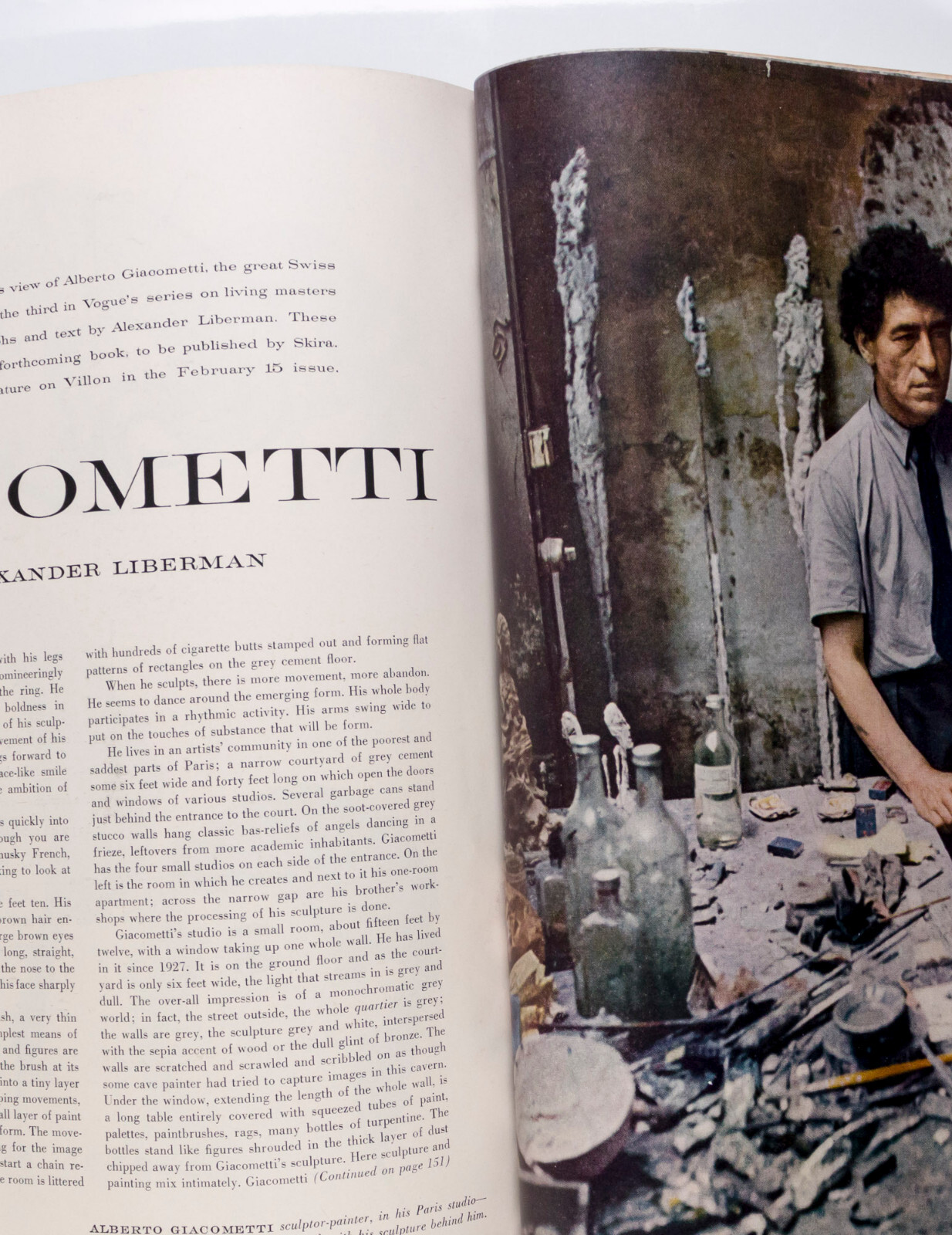 ANNE ST MARIE Blumenfeld COLE PORTER Dagmar SICILY Giacometti VOGUE January 1955