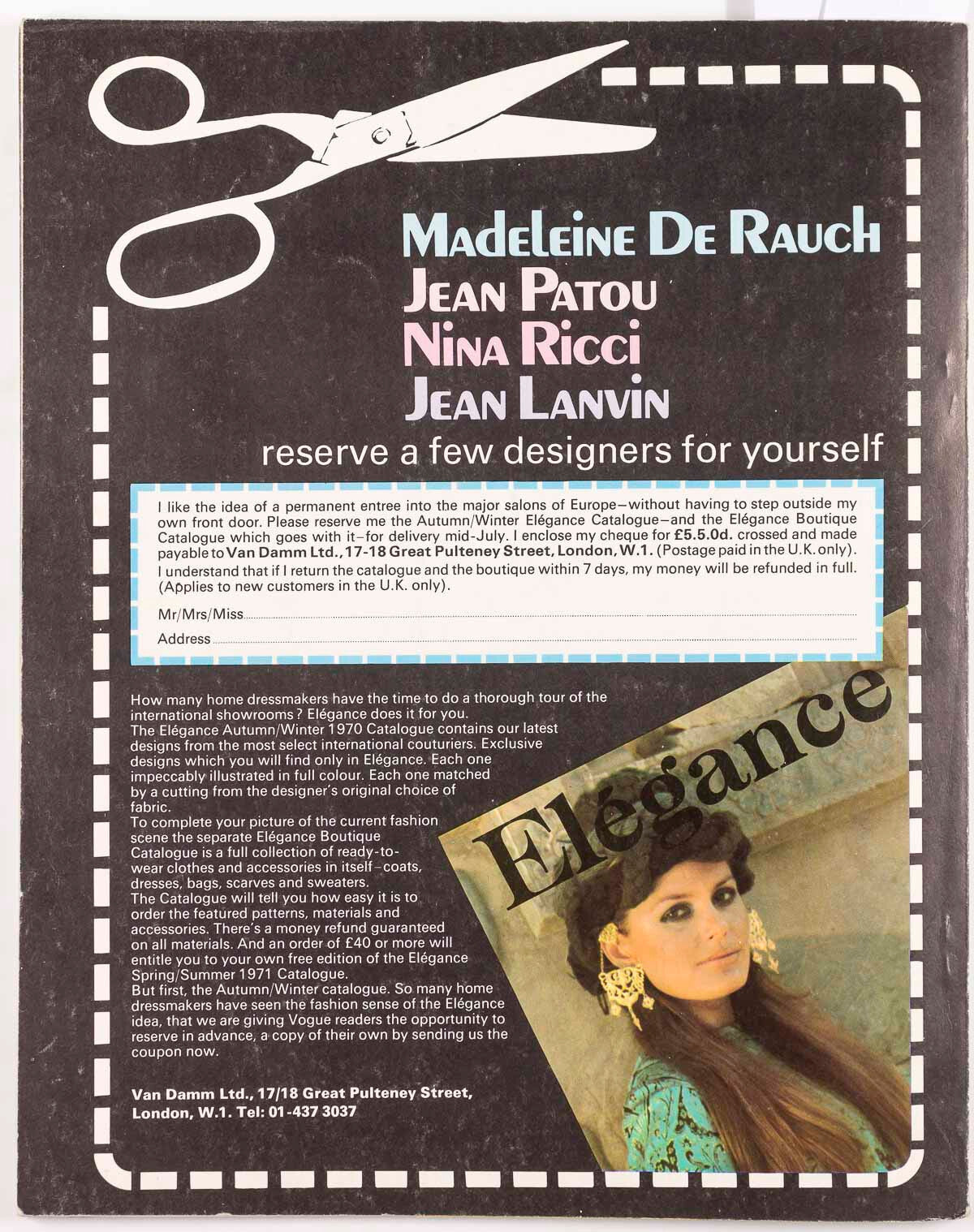 Marisa Berenson ANTONIO LOPEZ Couture SEAMING Kaftan VOGUE magazine Pattern book