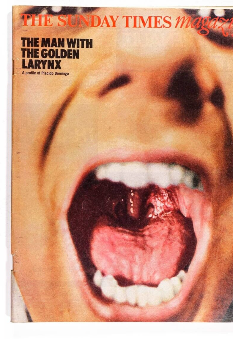 PLACIDO DOMINGO Man with the golden larynx  RARE 1980's Sunday Times magazine UK