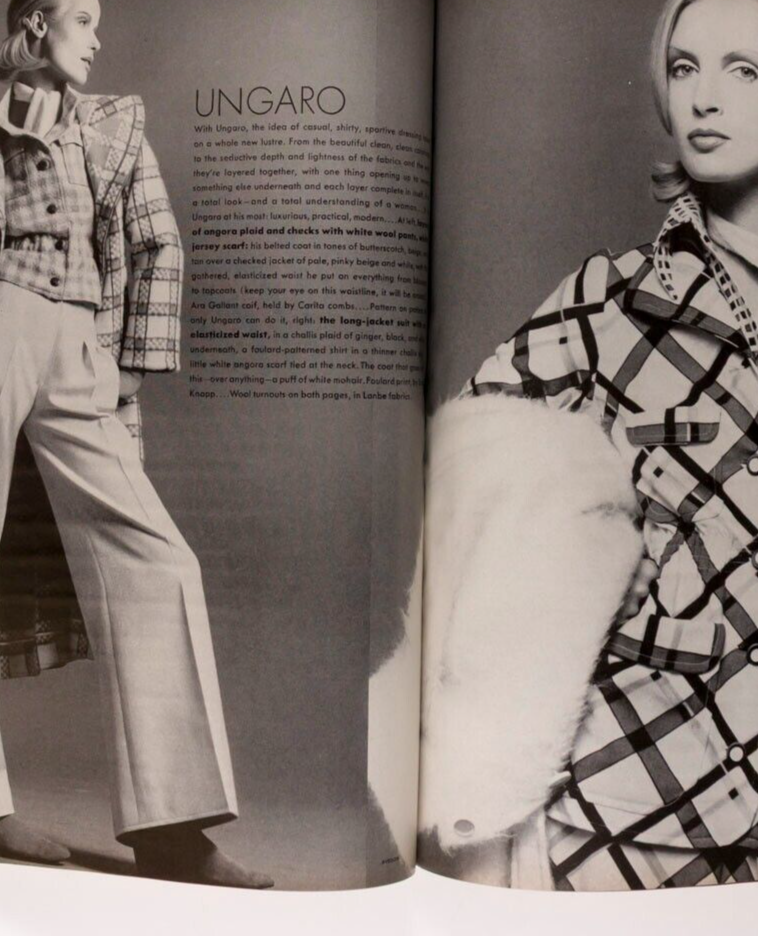 KAREN GRAHAM Avedon JON VOIGHT Vogue Sept 1972 Collections OSCAR DE LA RENTA vtg