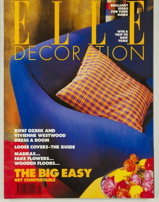 RIFAT OZBEK Madras VIVIENNE WESTWOOD Fake Flowers ELLE DECORATION magazine VTG