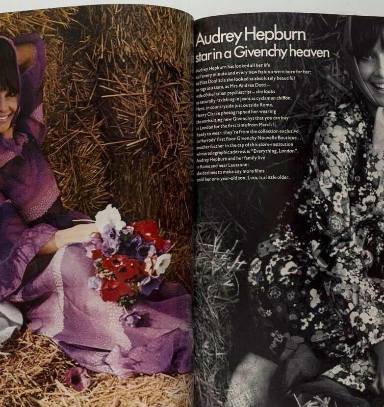 ELIZABETH TAYLOR Audrey Hepburn SOPHIA LOREN Barbara Parkins VOGUE March 1, 1971