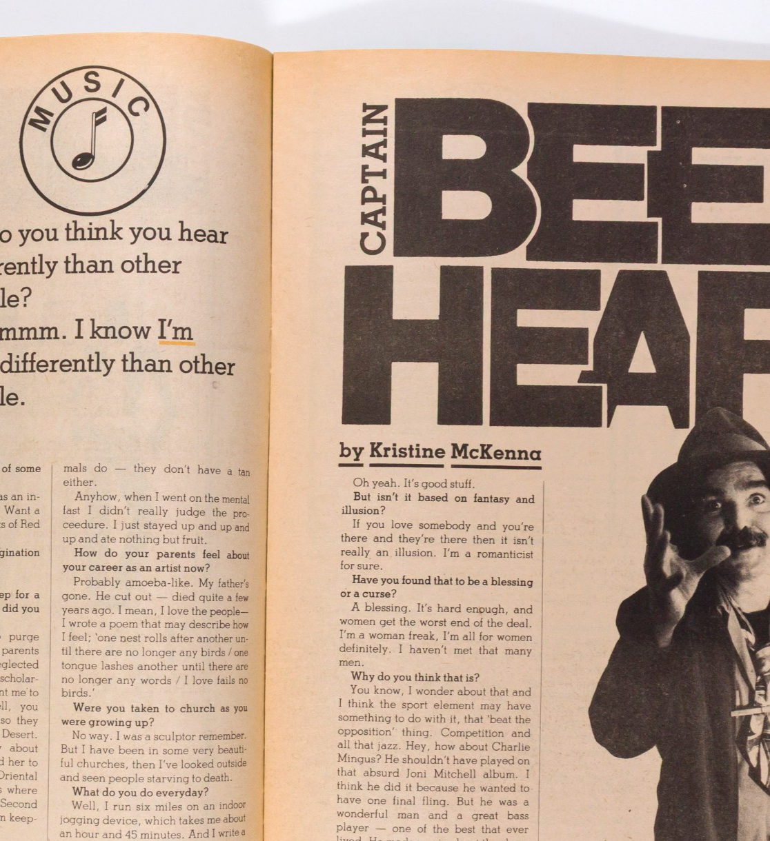 MICK JAGGER Rusty Schweickart CAPTAIN BEEFHEART Wet Gourmet Bathing magazine '80