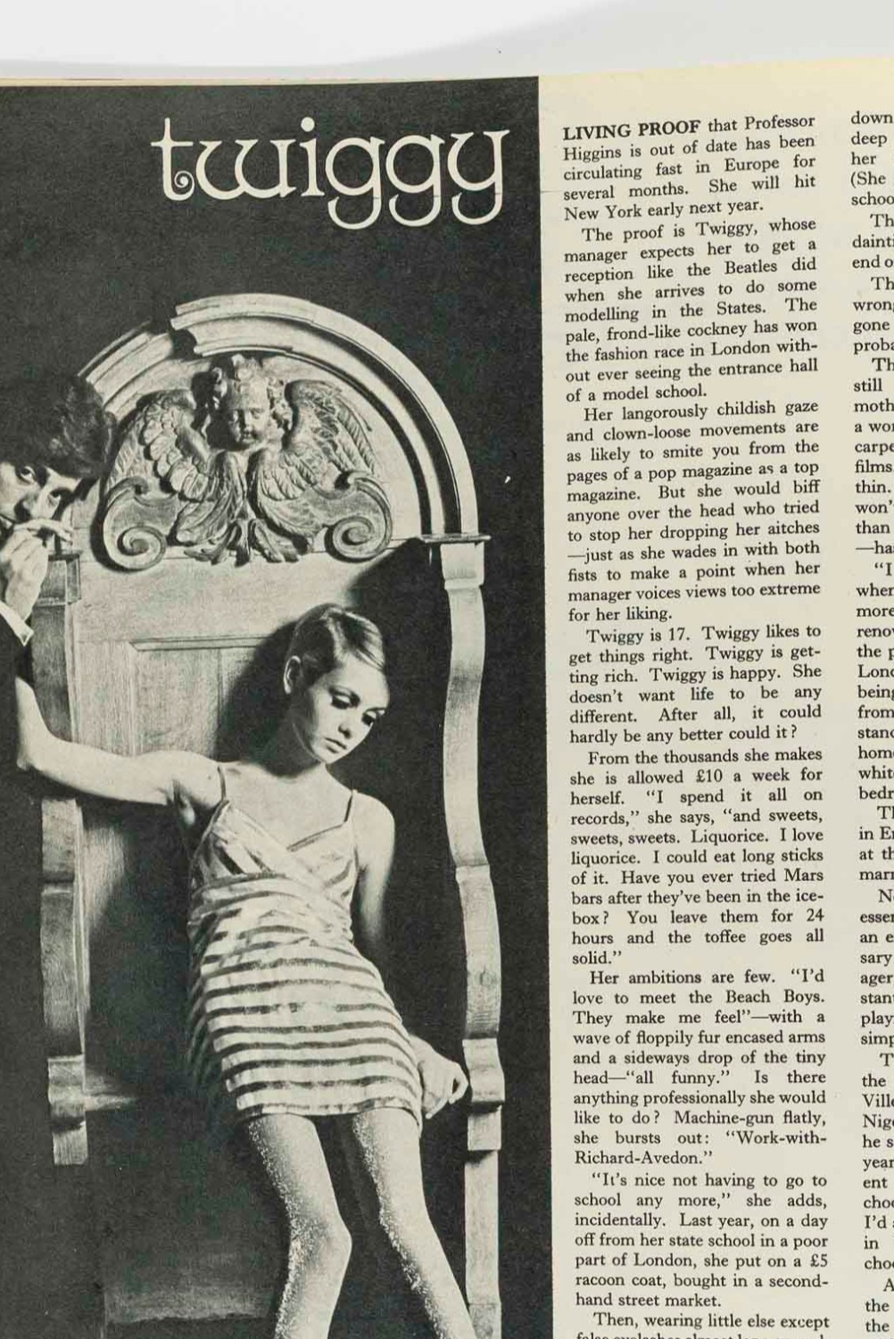 Twiggy GEORGE BEST Monkees PETTICOAT magazine 28 January 1967 HAIR Knitwear VTG