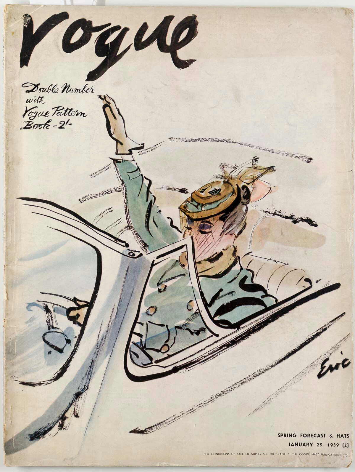 CARL ERICKSON Vogue magazine January 1939 Eric 1930's PATTERN BOOK Double number
