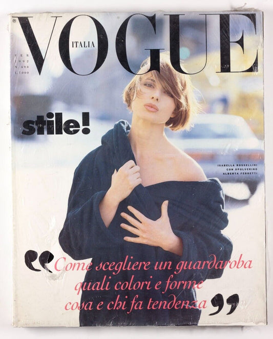 ISABELLA ROSSELLINI Shalom Harlow HEATHER STEWART WHYTE vtg VOGUE ITALIA Sealed!