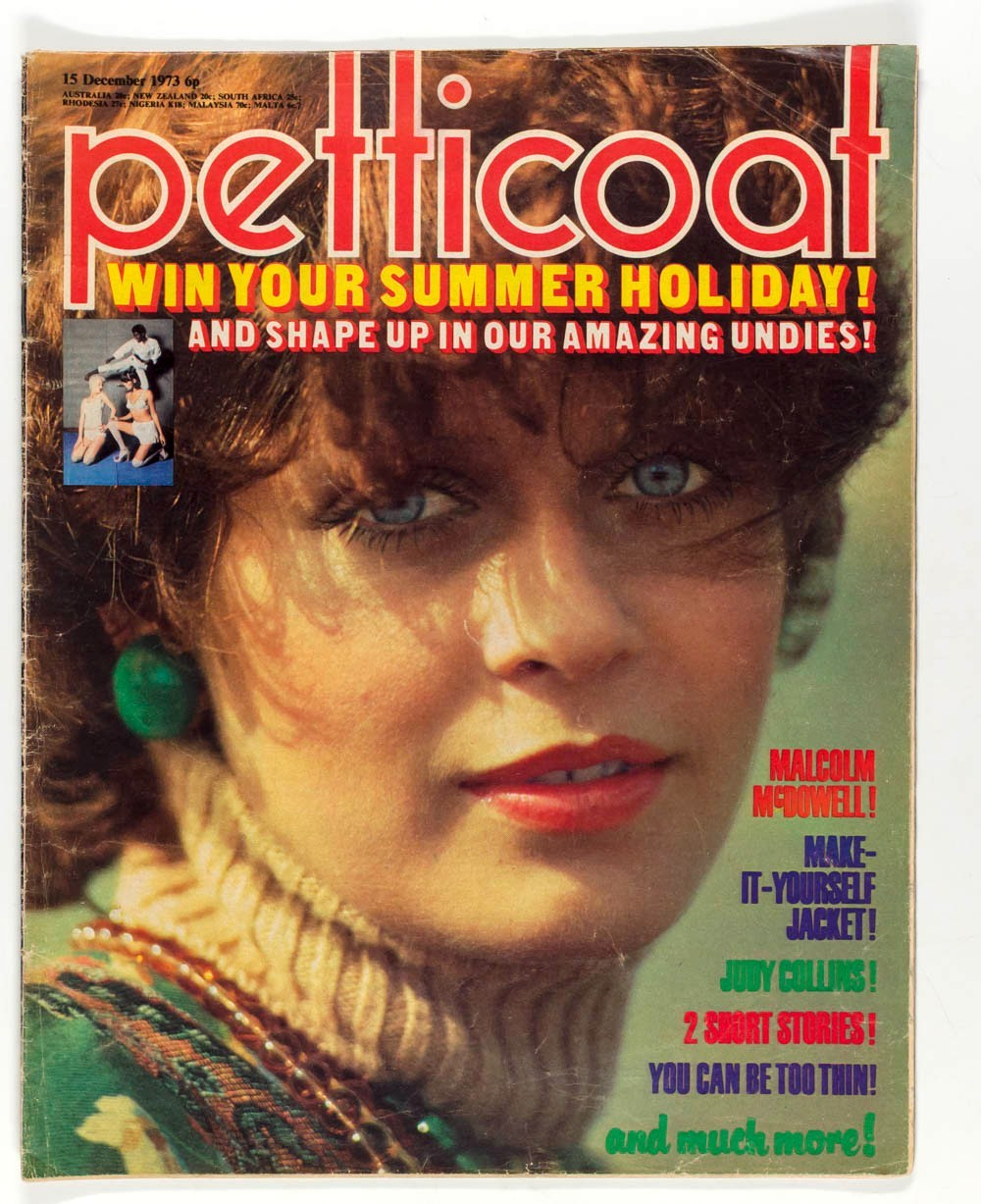 Judy Collins MALCOLM MCDOWELL Seekers PETTICOAT magazine 1973 December BRIGHTON