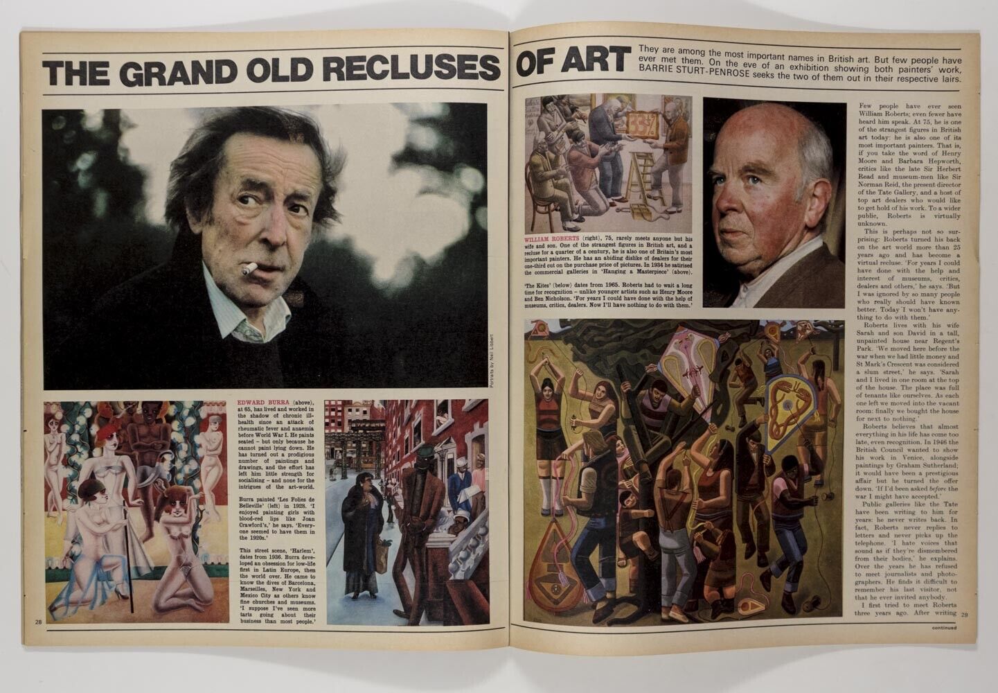 Hippies COMMUNES Haight-Ashbury EDWARD BURRA Charlotte March ~ Observer magazine