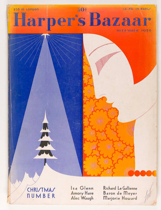 Erte BARON DE MAYER Lanvin HARPERS BAZAAR December 1929 Marmon ALEC WAUGH Worth