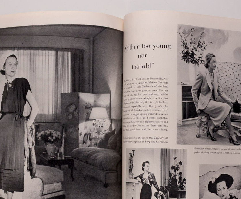 RENE BOUCHE Vertes PENN Vogue March 1947 Hitchcock BERGMAN Costume Institute VTG