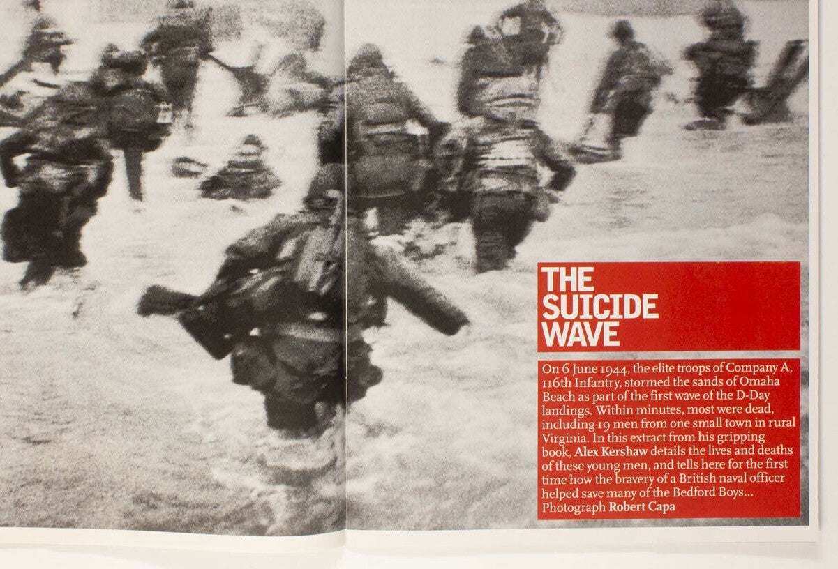 Erin O'Connor JUERGEN TELLER Brian Dowling ROBERT CAPA D-Day OBSERVER magazine