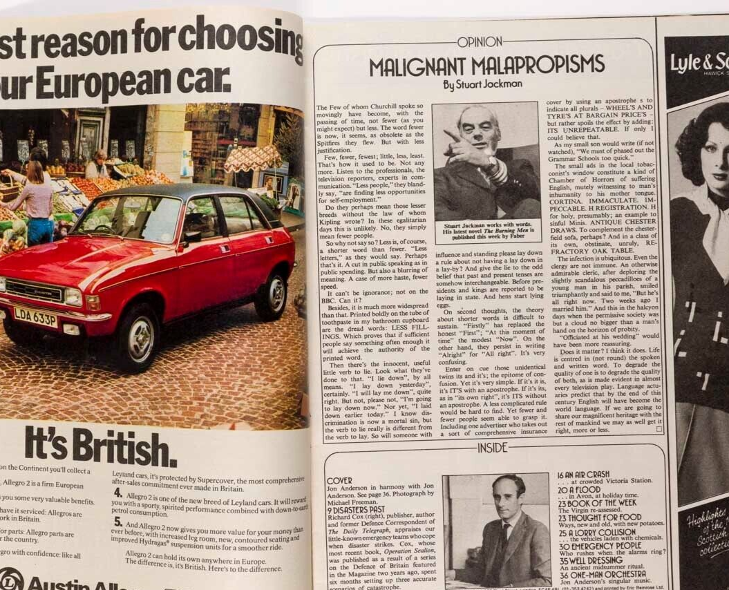 Jon Anderson YES Balenciaga STUART JACKMAN Scotland Yard 70's Telegraph magazine