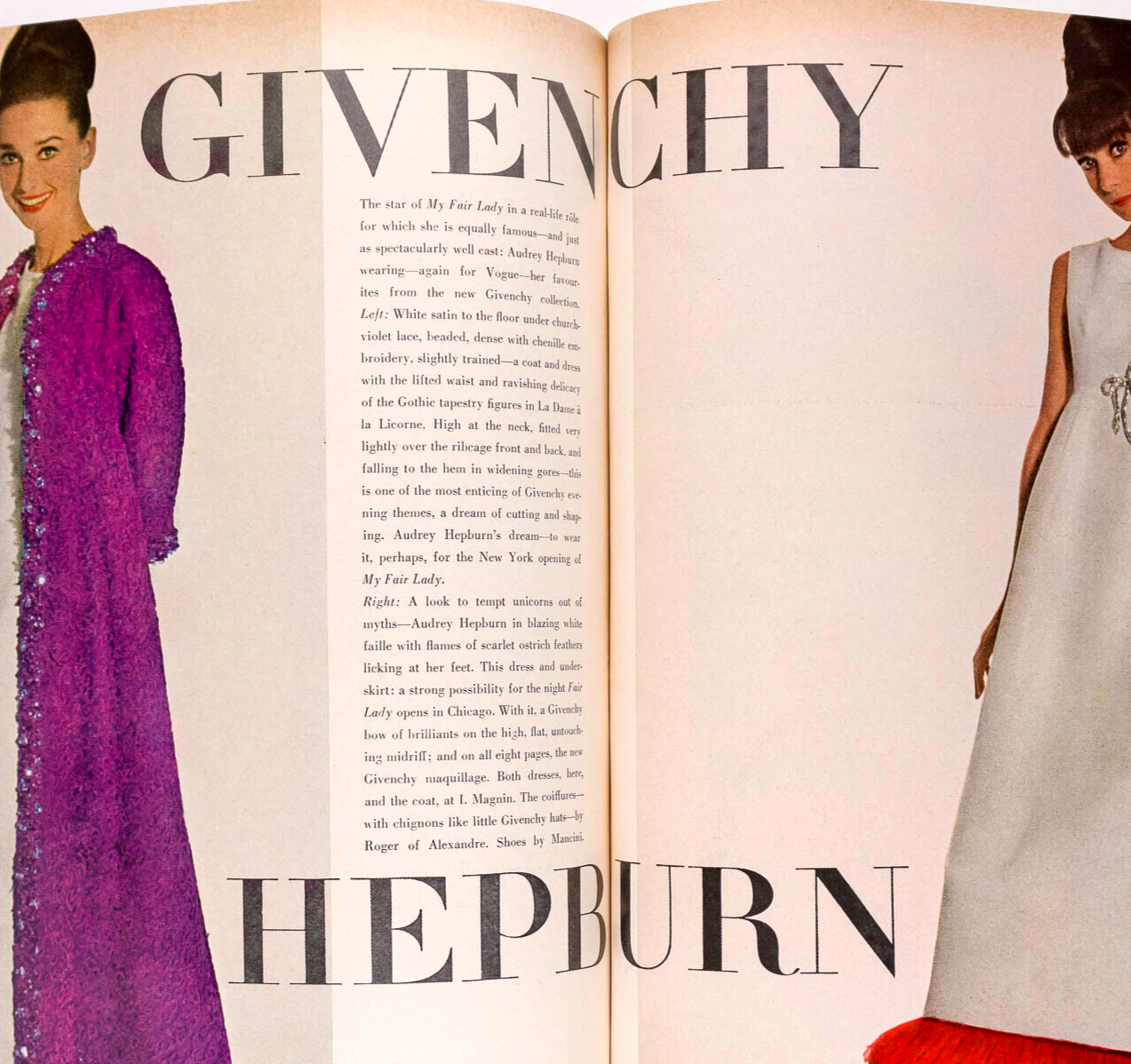 AUDREY HEPBURN Givenchy JILL KENNINGTON Vogue 1st November 1964 Penn PONTIAC vtg