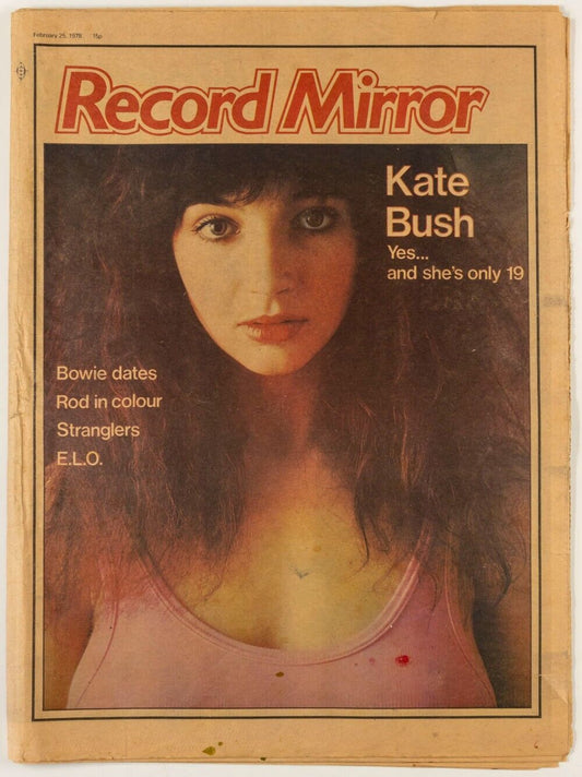 KATE BUSH The Sweet BEE GEES Stranglers E.L.O Rod Stewart RECORD MIRROR magazine