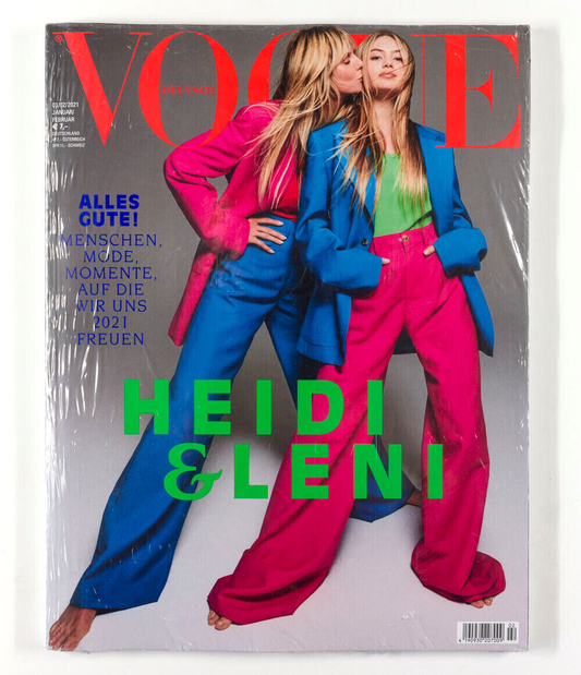 Model Heidi Klum & daughter Leni  VOGUE MAGAZINE GERMANY NEW SEALED JANUARY 2021