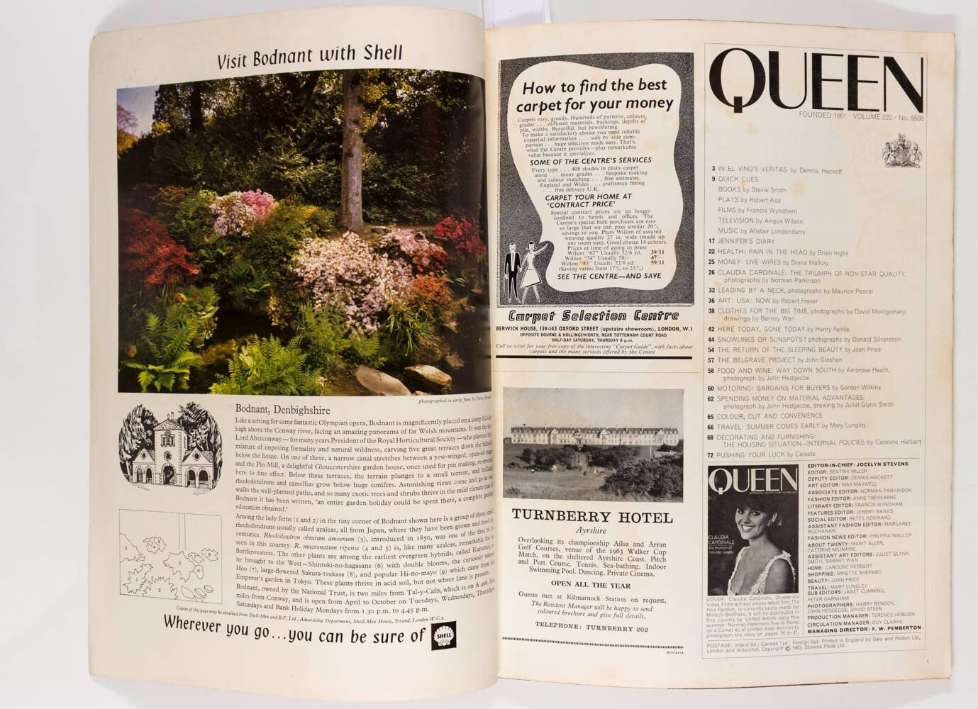 CLAUDIA CARDINALE Norman Parkinson FLEET STREET vtg QUEEN magazine January 1963