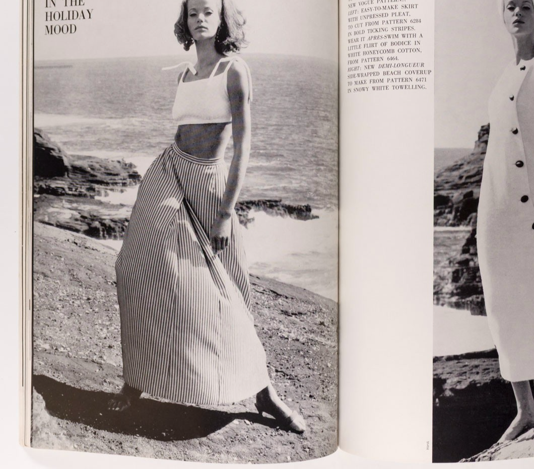 Brigitte Bauer VERUSCHKA Barry Humphries VOGUE AUSTRALIA Dec 1965 Bridget Riley