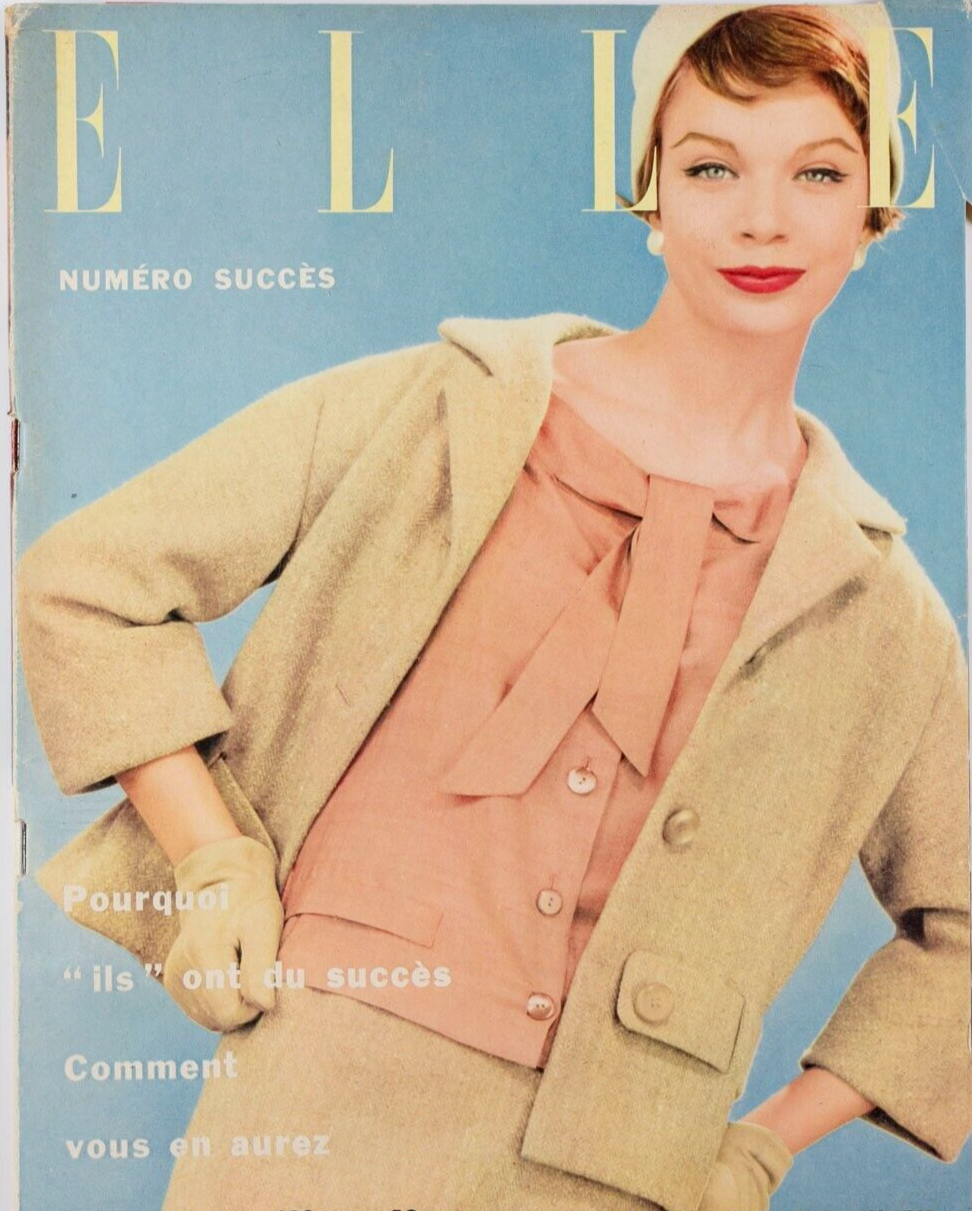 BERNARD BUFFET Mid-century design FASHION 50s PARIS Art VTG French Elle magazine