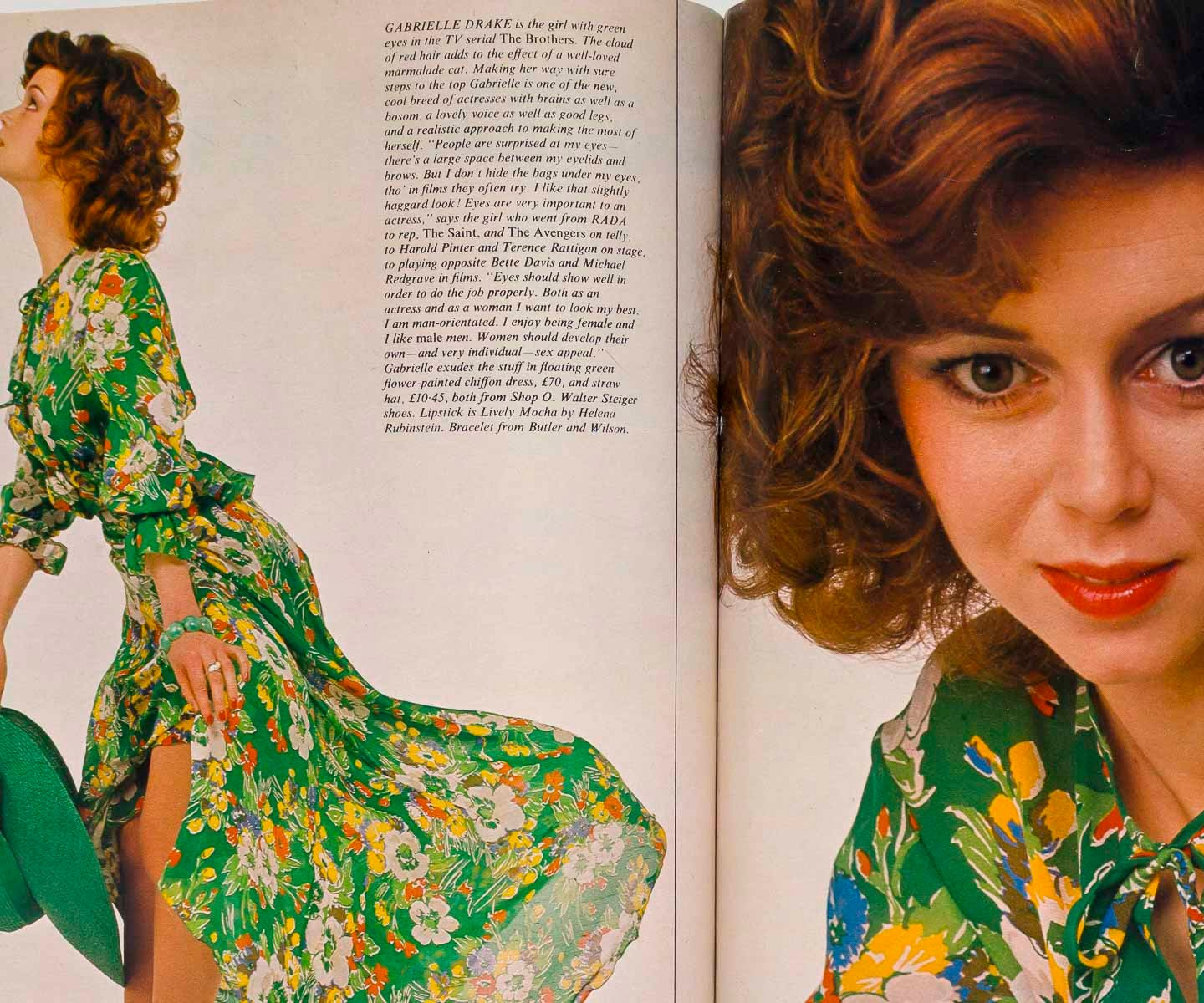 Shakira Caine IAN MCSHANE Pat Cleveland COSMOPOLITAN magazine June 1973 UK Baksh