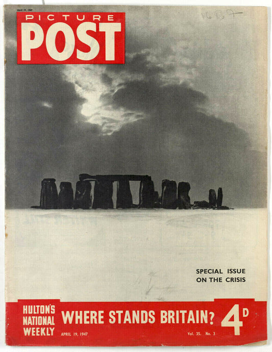 BILL BRANDT Stonehenge AUSTERITY Regent Street WW2 PICTURE POST magazine 1947 Ap