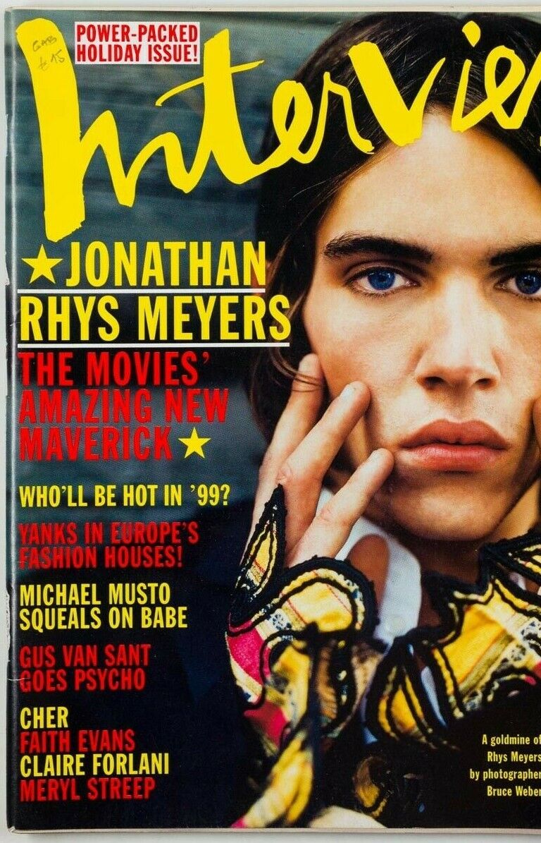 JONATHAN RHYS MEYERS Bruce Weber CHER Claire Forlani BALE Interview magazine USA