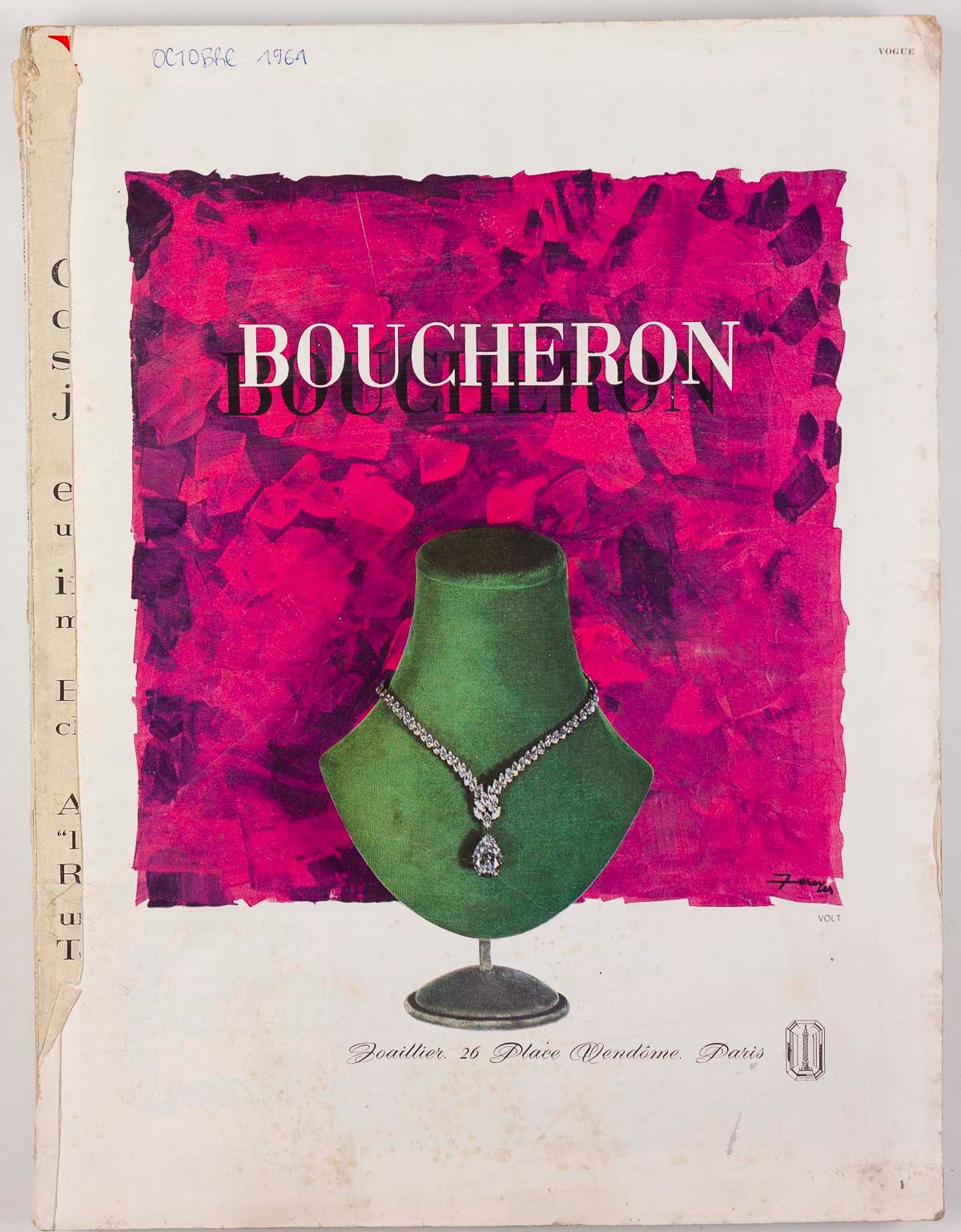 Boucheron COLETTE Balenciaga GIVENCHY Penn LIEBERMAN Paris Vogue October 1961