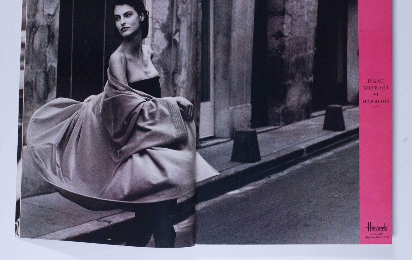 Suzanne Lanza VIVIENNE WESTWOOD Fiona May LINDA EVANGELISTA Ozbek ELLE magazine