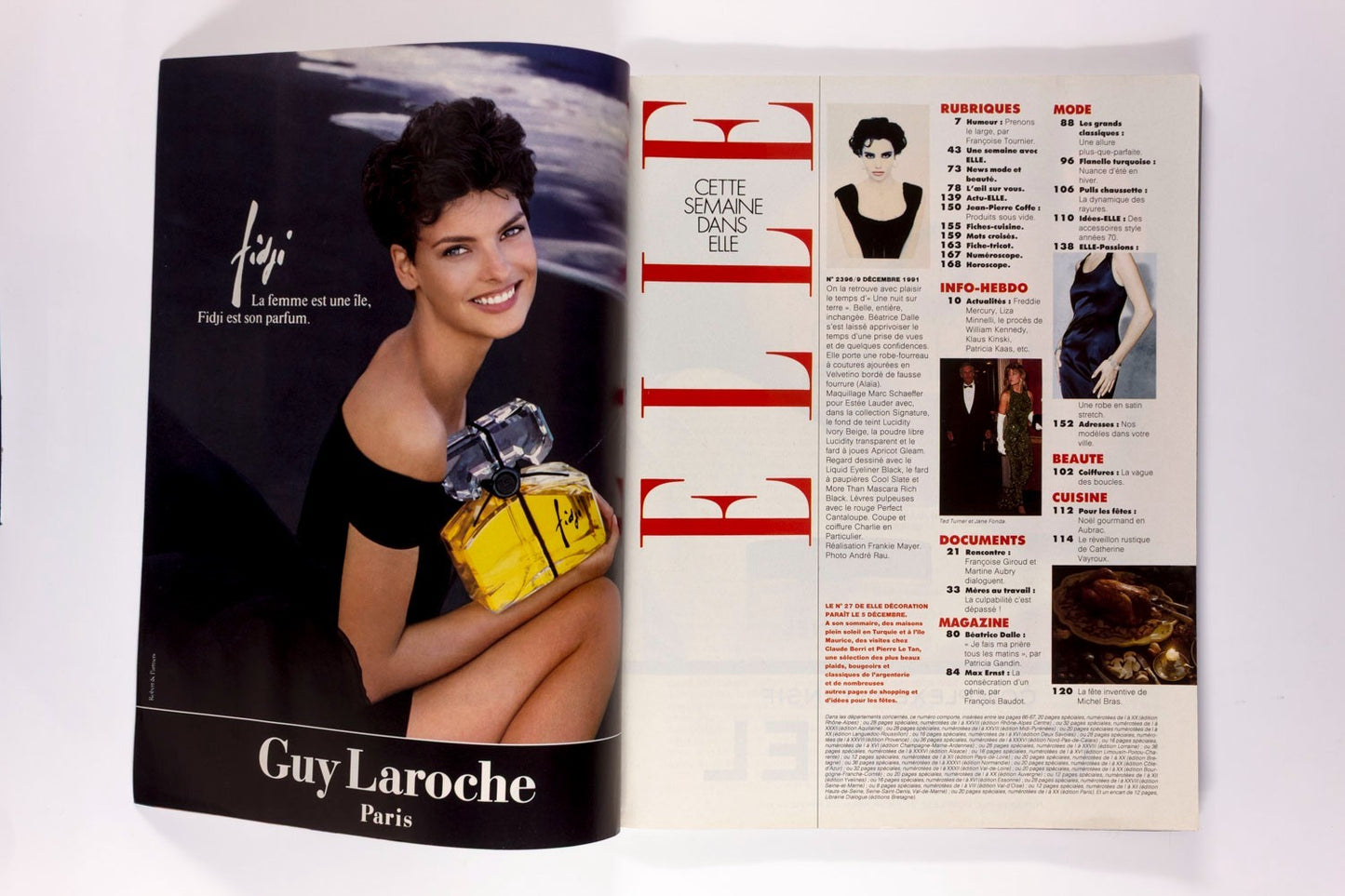 Beatrice Dalle JIM JARMUSCH Max Ernst ELLE MAGAZINE December 9 1991 JANE FONDA