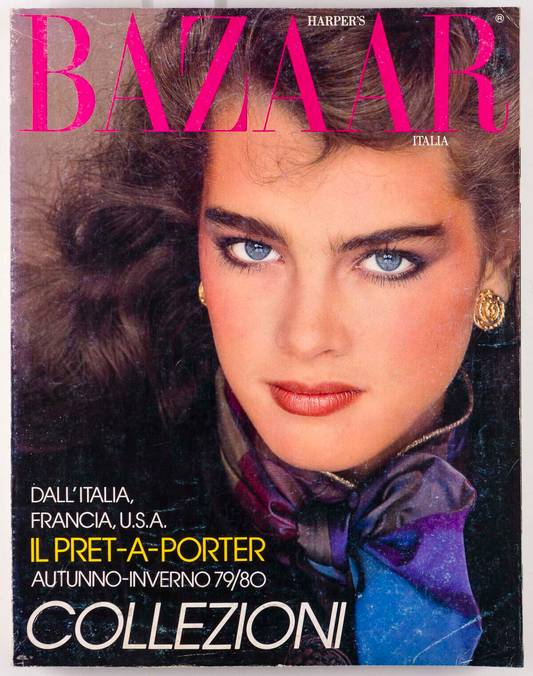 BROOKE SHIELDS Janice Dickinson GIA CARANGI Harpers Bazaar Italia July 1979 RARE