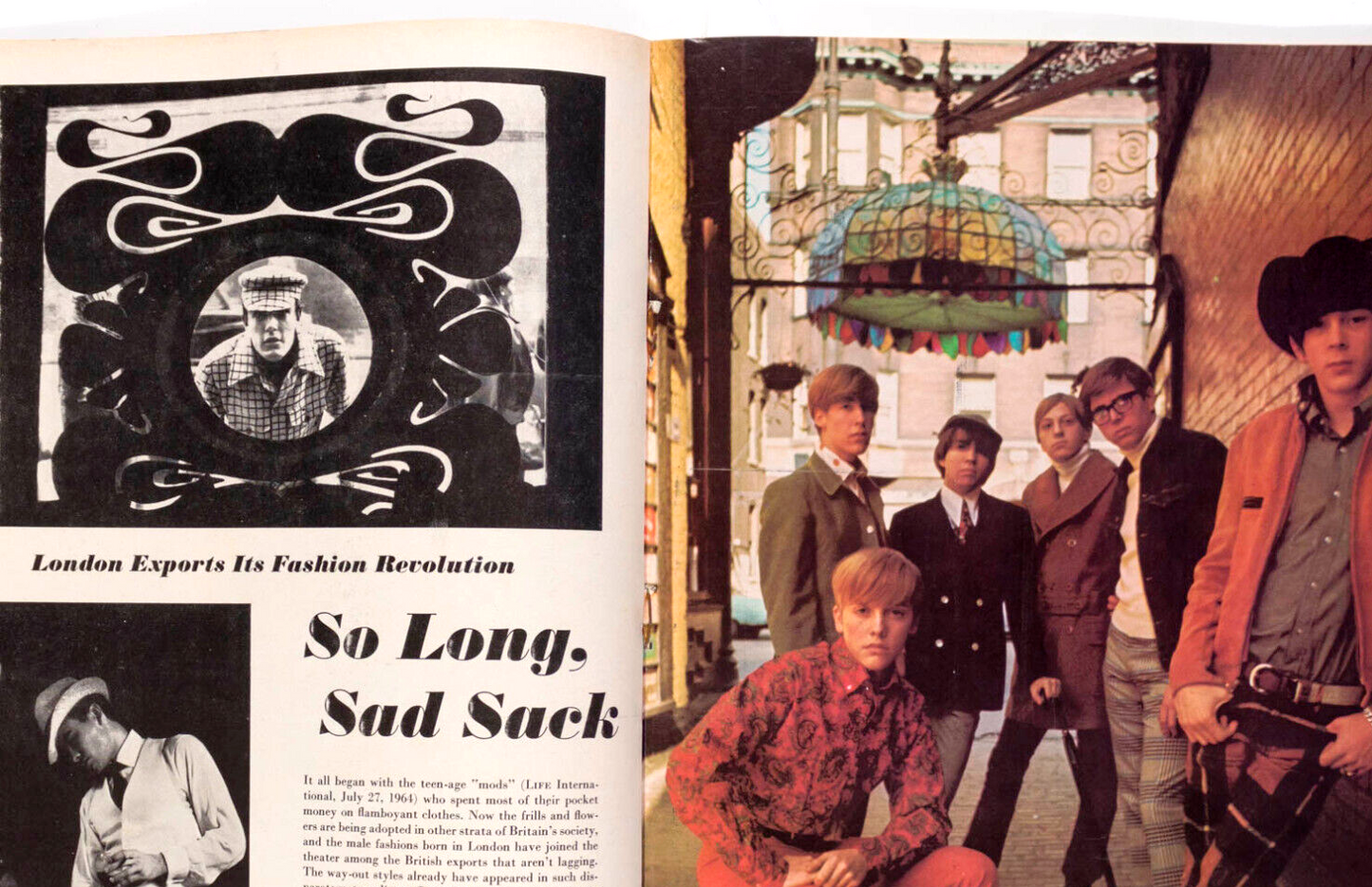 OSSIE CLARK Mods GRANNY TAKES A TRIP David Hemmings THE KINKS vtg LIFE MAGAZINE