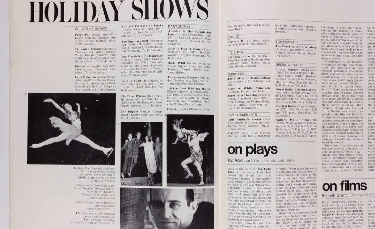 DALIAH LAVI Diana Rigg JOHN HEDGECOE Hardy Amies BUECHE-GIROD Tatler magazine UK