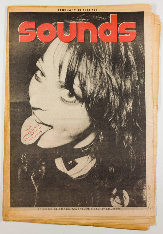 Gaye Advert THE ADVERTS Saints SOUNDS magazine February 1978 Squeeze XTC Clash