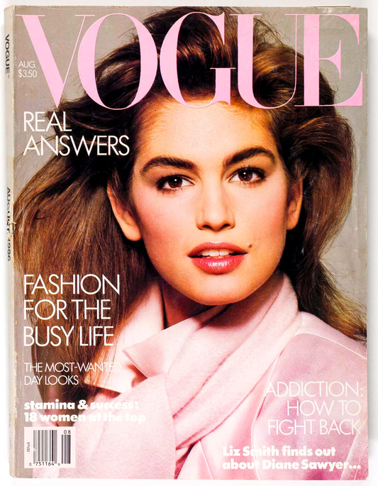 CINDY CRAWFORD 1st Vogue AVEDON The SuperModels TURLINGTON Sigourney HORST Penn