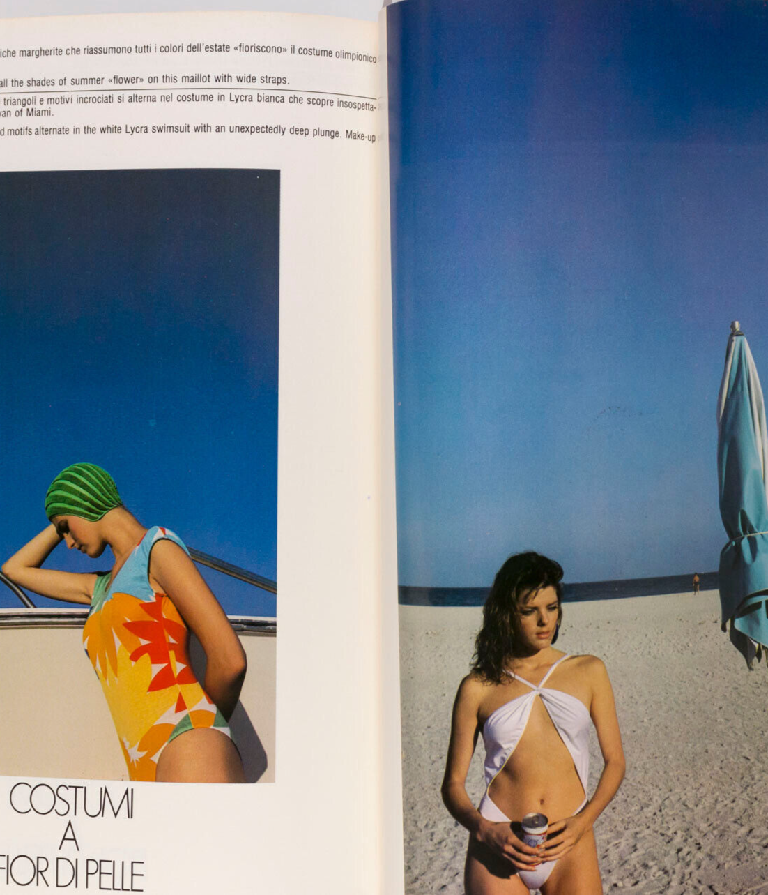 KELLY LEBROCK Guy Bourdin STEVE HIETT Swimwear SUMMER FASHION Linea Italiana 80s