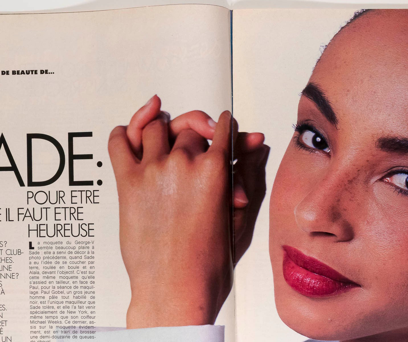 SADE ADU Molly Ringwald KATHARINE HEPBURN Elle magazine July 28 1986 Hans Feurer