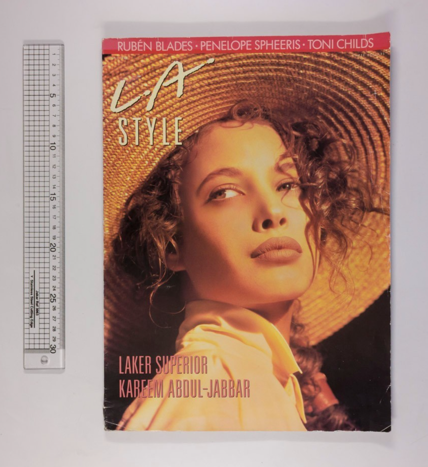 CHRISTY TURLINGTON Kareem Abdul-Jabbar RUBEN BLADES  LA Style magazine June 1998