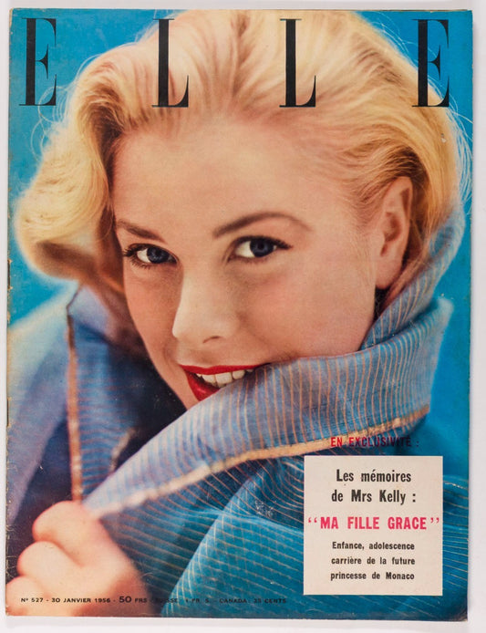 GRACE KELLY Mid-century modern CLAUDE KOGAN Elle January 1956 Princess HIMALAYAS